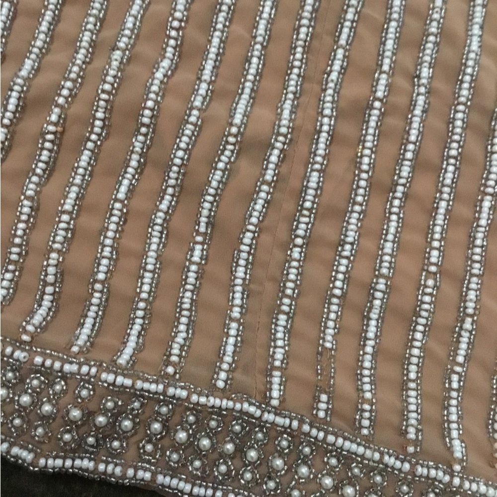 X By NBD Stunning Women’s Tan Bead Embellished Mini Dress Size 0 NWT - Picture 5 of 9